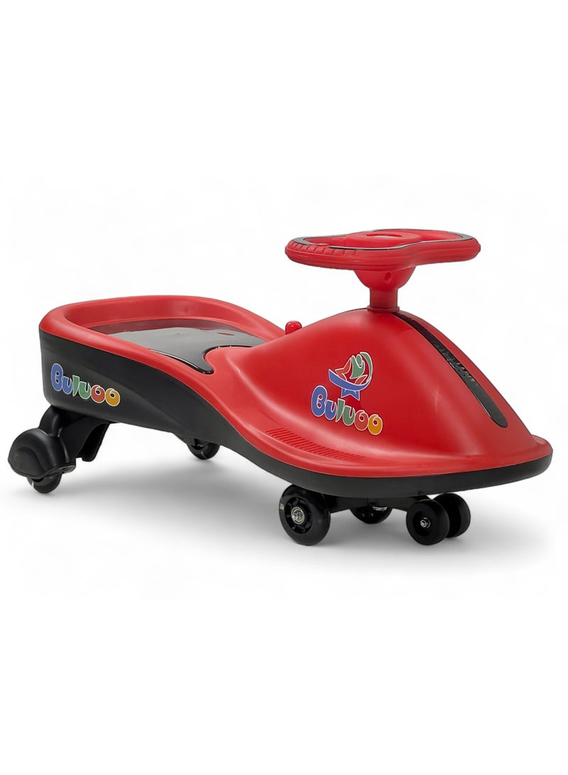 AL BADER Magic Swing Cars for Kids, Twister Magic Ride on Kids Car with LED Wheels, Kids Push Ride on Car With Lighted Seat, Strongest and Smoothest Twister Magic Ride Car for Kids With Music, Red - Image 1